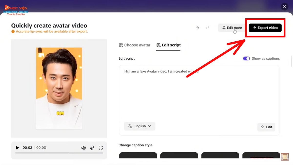Hướng dẫn cách sử dụng Pippit AI miễn phí- Avatars and Voices photo avatar bước 7