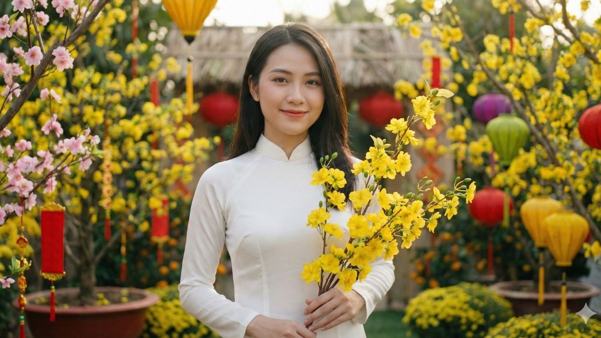 Prompt Câu Lệnh 2 Tạo Ảnh Áo Dài Bằng AI 