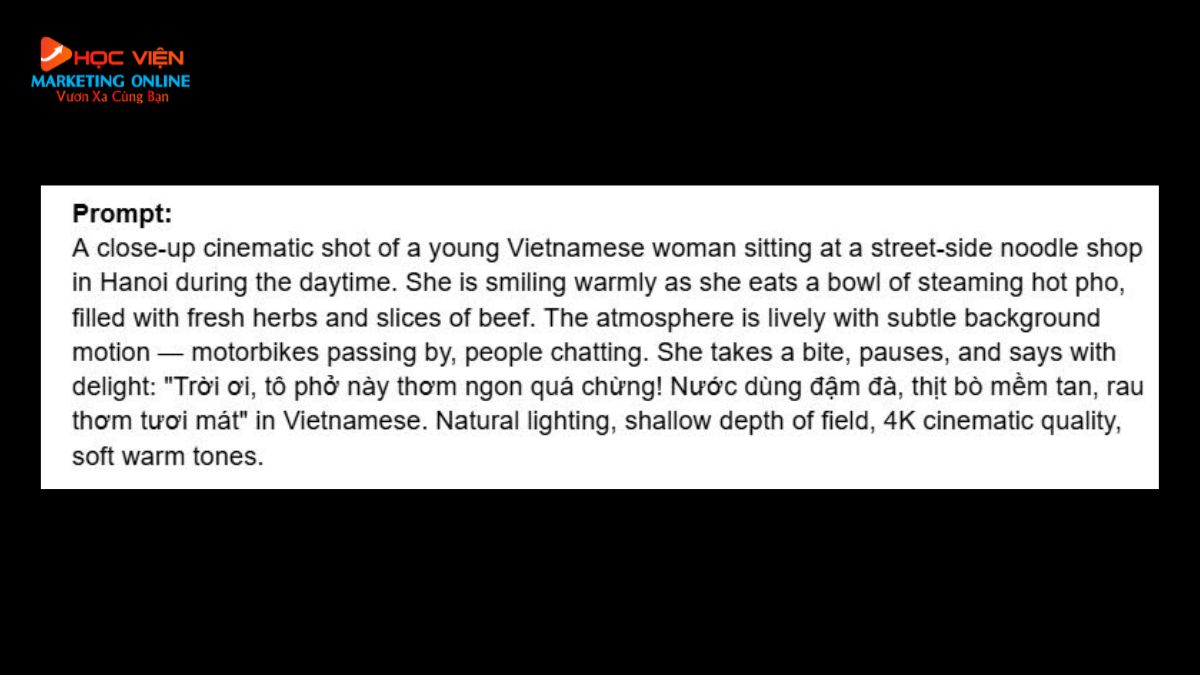 Prompt Google Veo 3 chi tiết- Mẫu 15