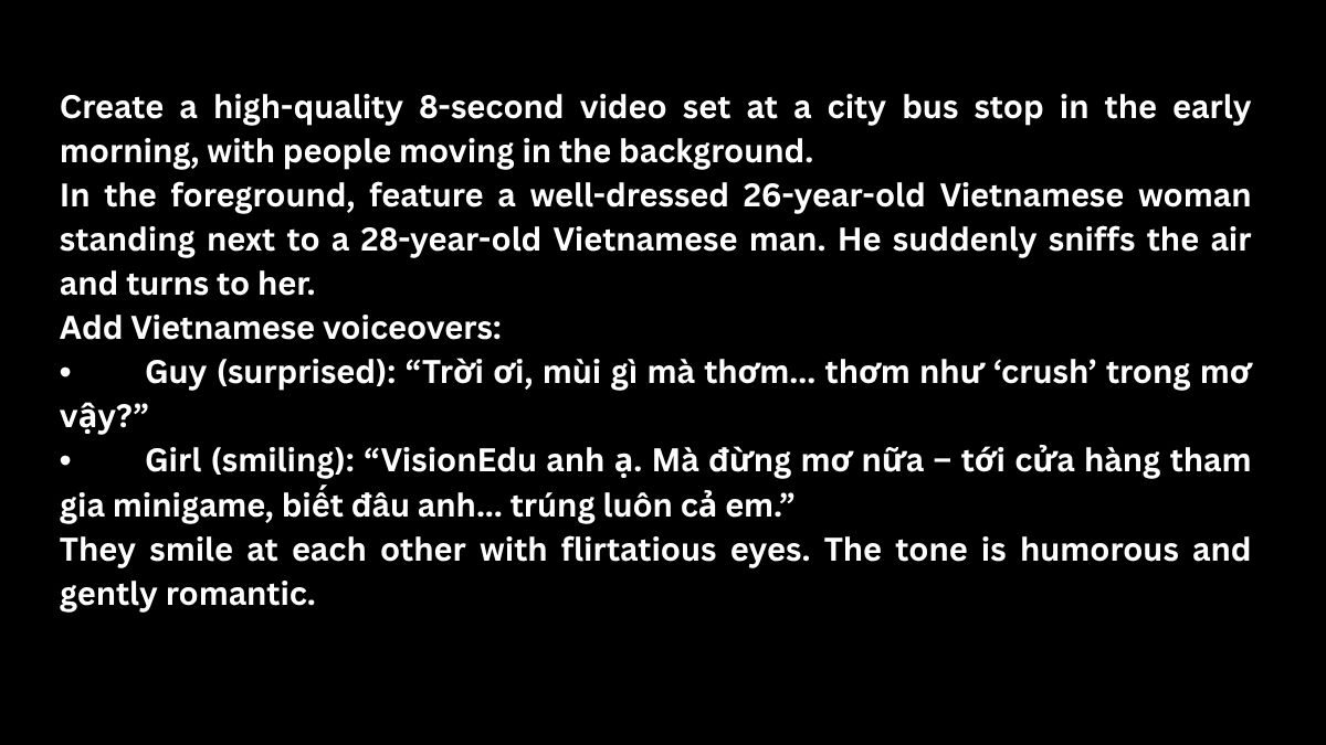 Mẫu 23 Prompt Veo 3 Hài Hước