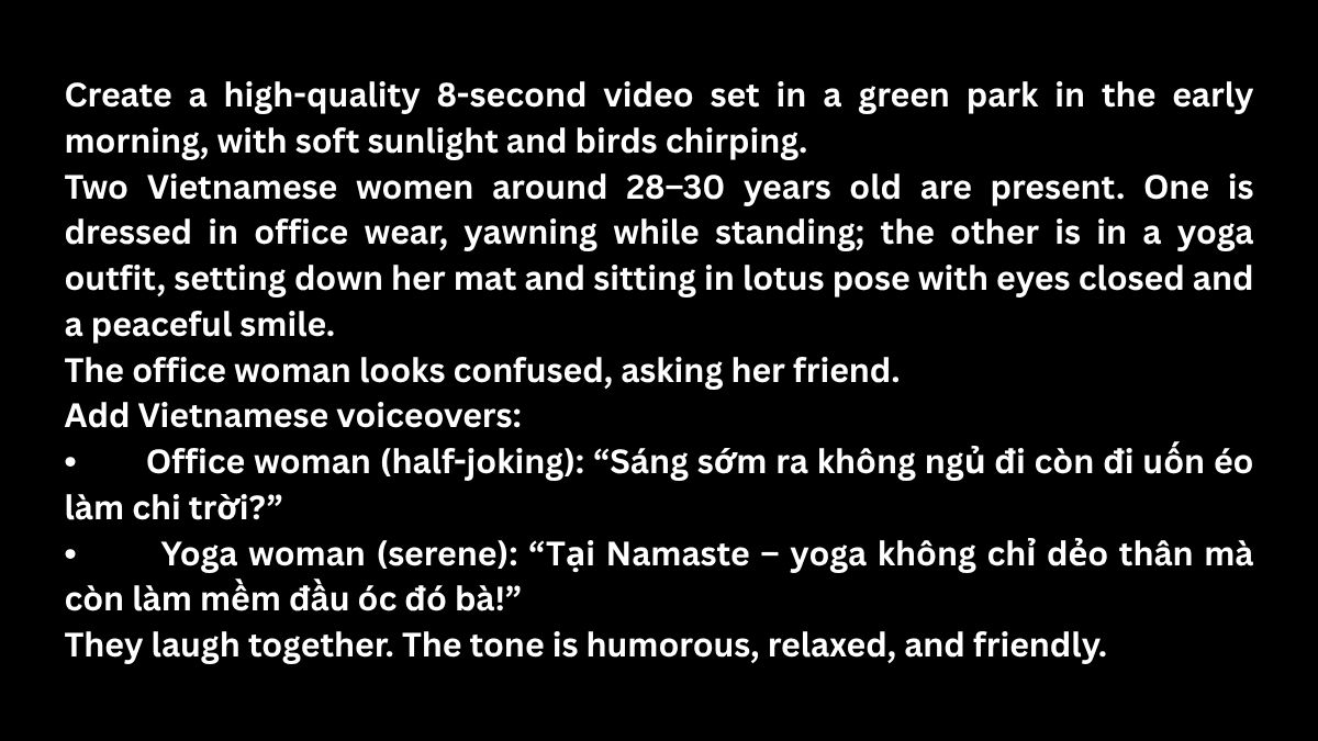 Mẫu 18 Prompt Veo 3 Hài Hước