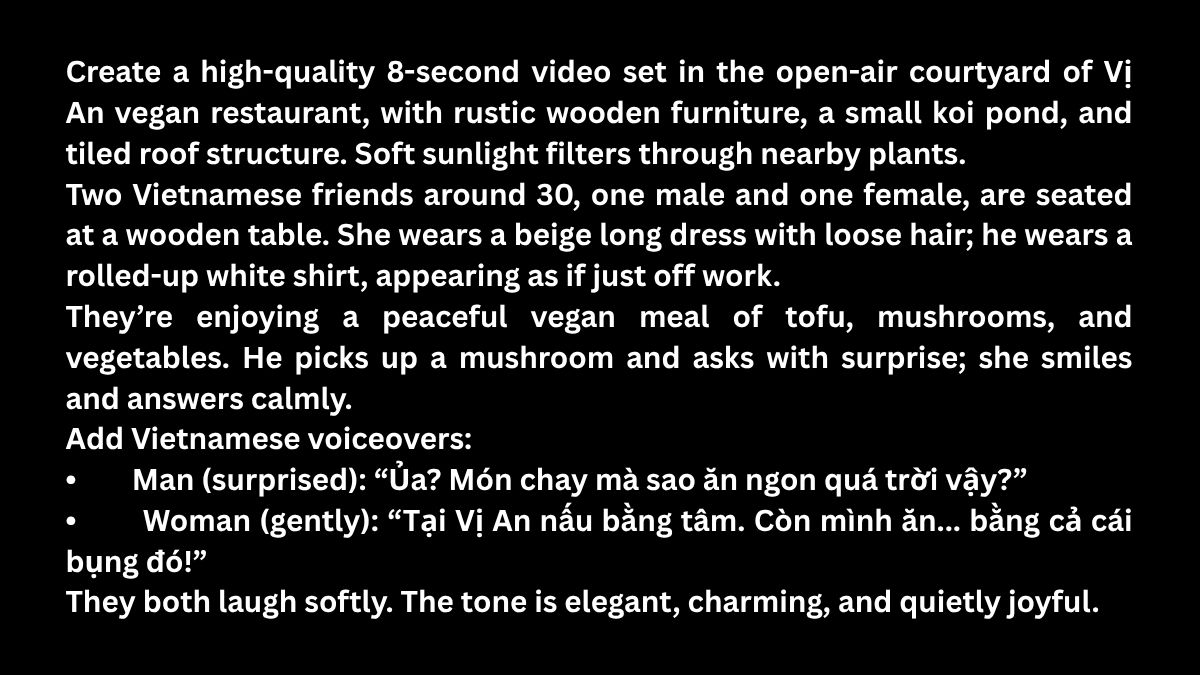 Mẫu 14 Prompt Veo 3 Hài Hước