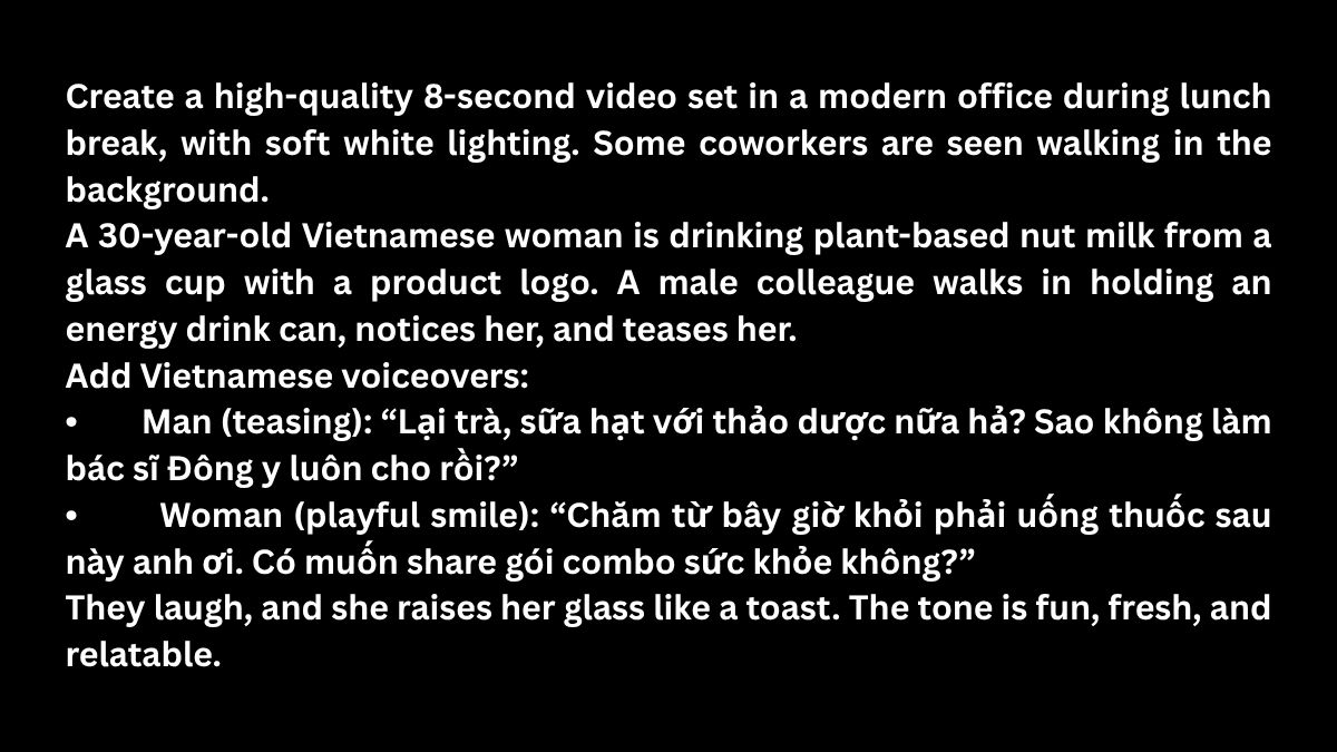Mẫu 19 Prompt Veo 3 Hài Hước