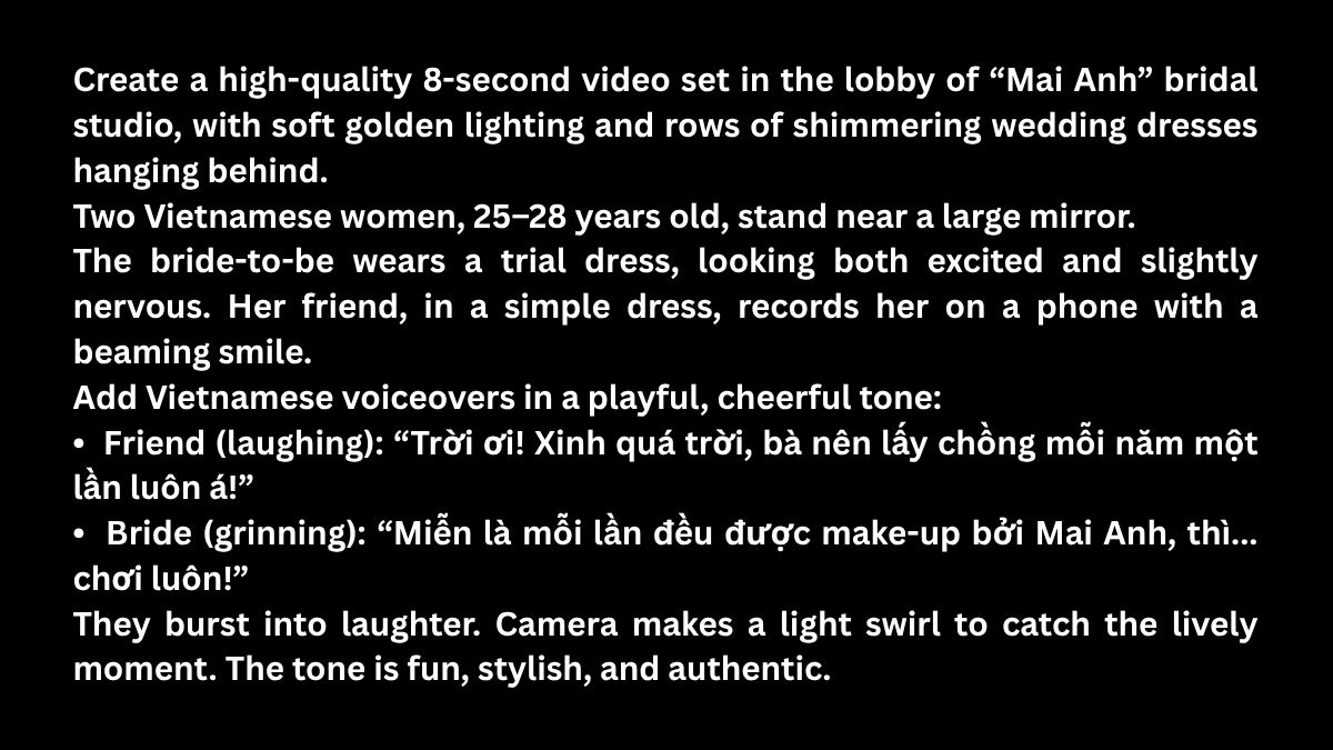 Mẫu 13 Prompt Veo 3 Hài Hước
