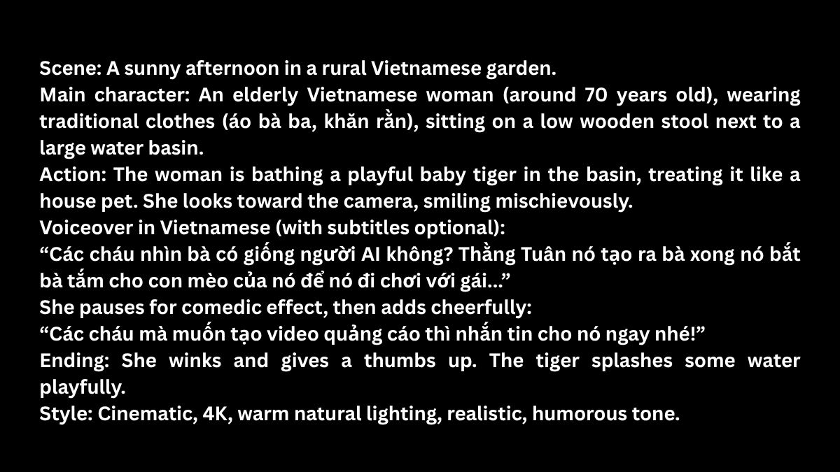 Mẫu 12 Prompt Veo 3 Hài Hước