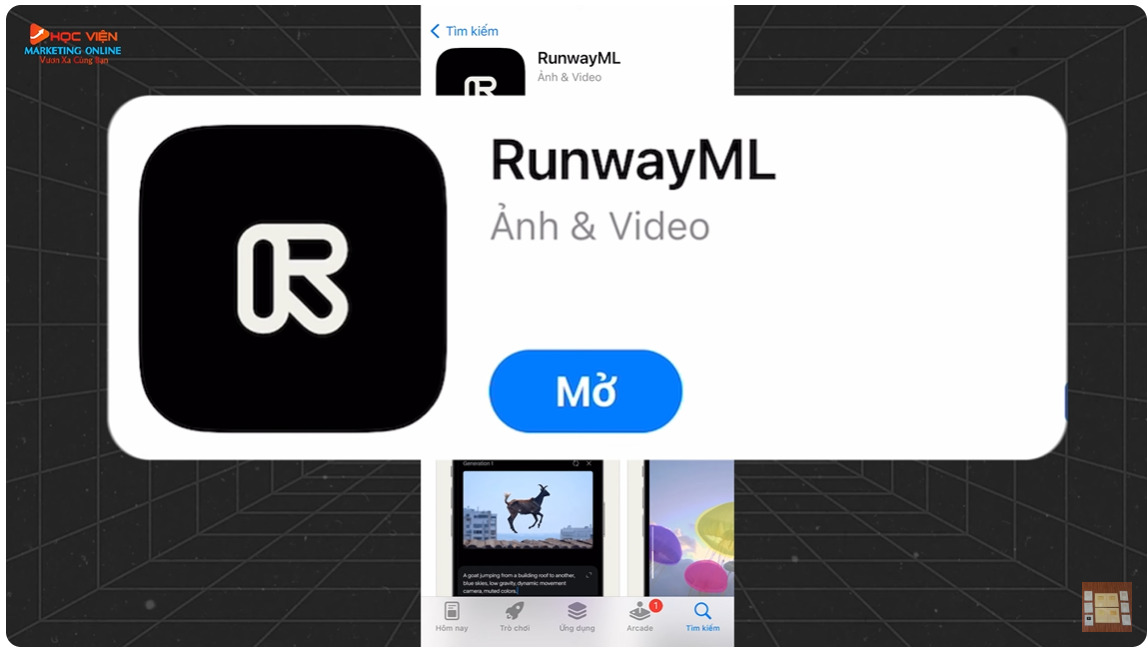 Hướng dẫn cách tải Runway AI trên điện thoại bước 2