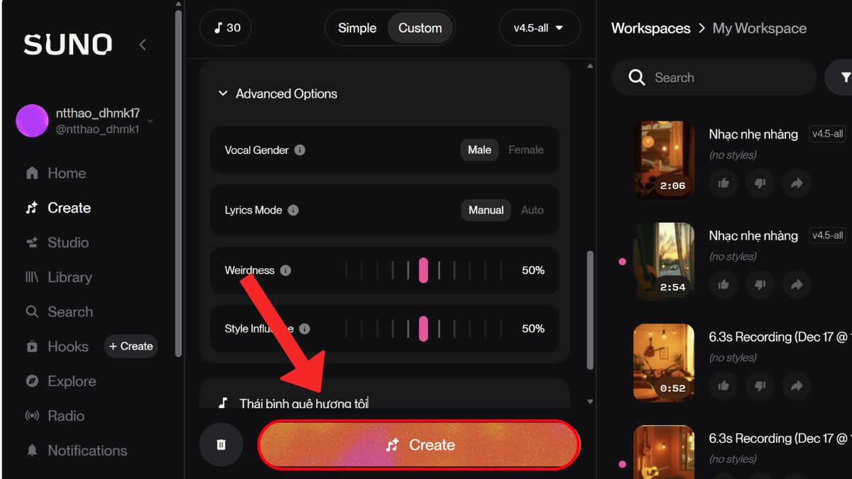 Hướng Dẫn Sáng Tác Nhạc Bằng AI bước 3.1