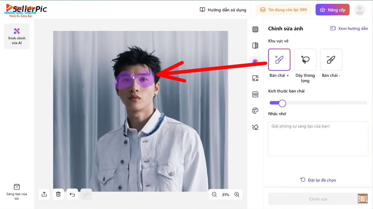 Hướng dẫn cách sử dụng SellerPic AI- Chỉnh sửa hình ảnh bước 3
