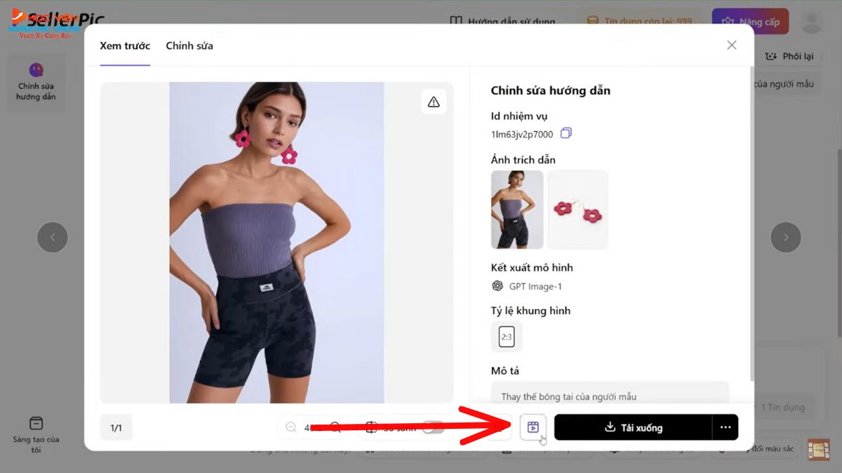 Hướng dẫn cách sử dụng SellerPic AI-Tạo ảnh AI bước 3