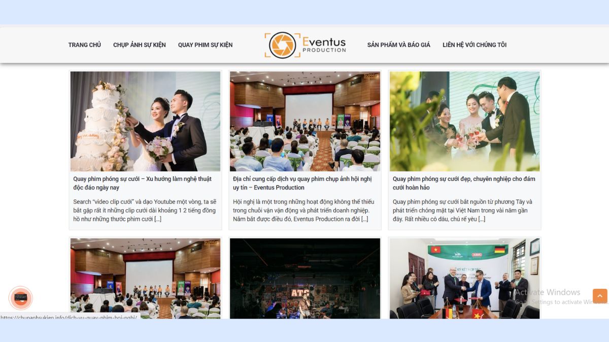 Dự án nổi bật của Eventus Production