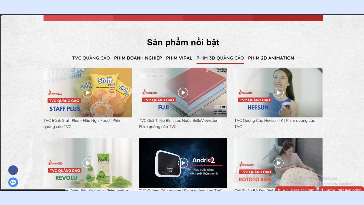 Dự án nổi bật của Domino Phim