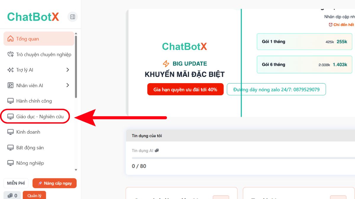 Soạn Giáo Án Bằng ChatbotX bước 2