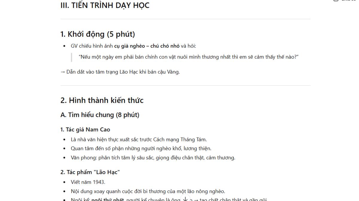 Soạn Giáo Án Bằng ChatGPT bước 3