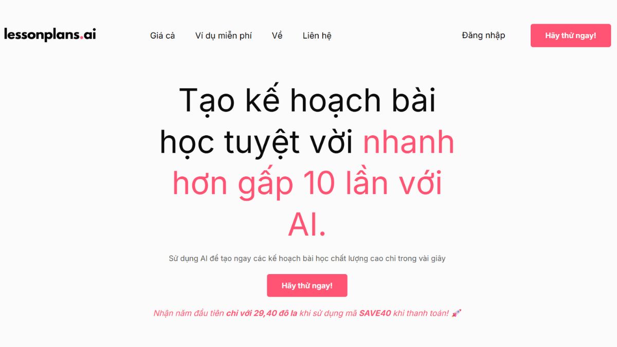 Phần Mềm Soạn Giáo Án AI Phù Hợp Cho Giáo Viên- LessonPlans.ai