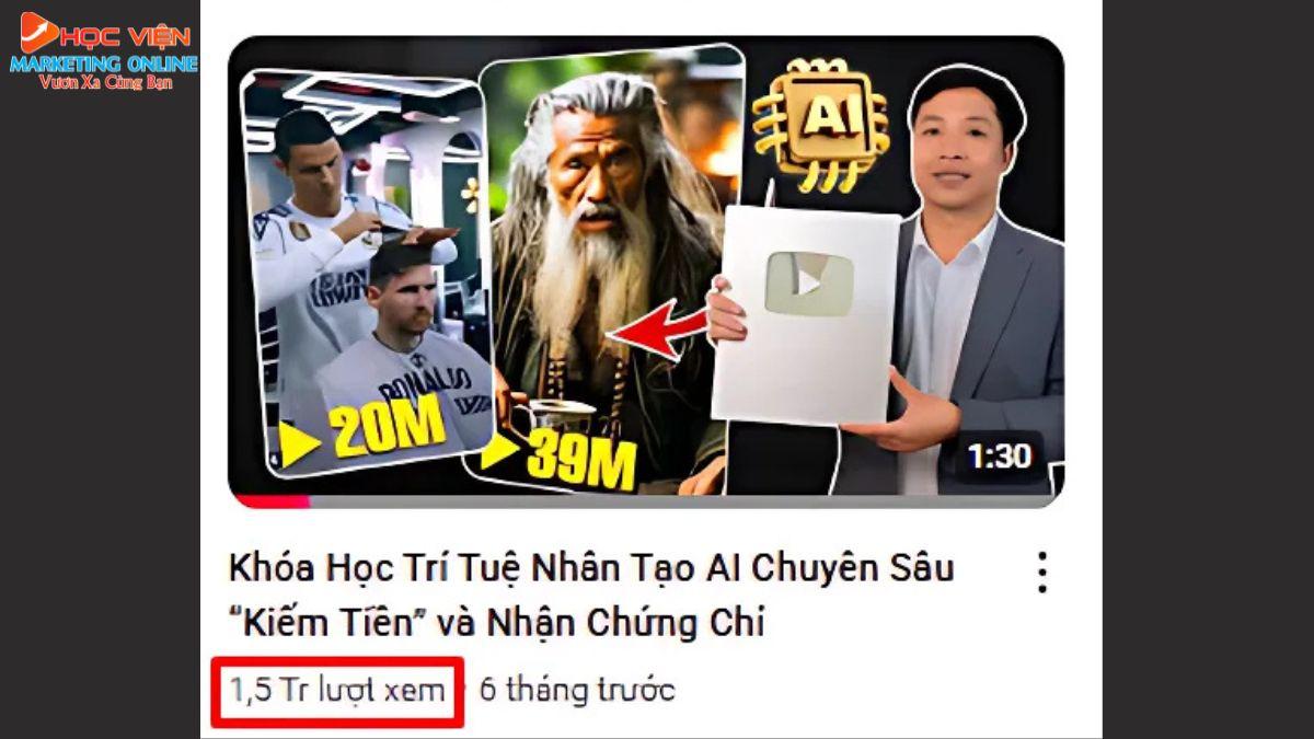 Kênh YouTube với nhiều video đạt triệu view sau khi đăng tải chia sẻ AI