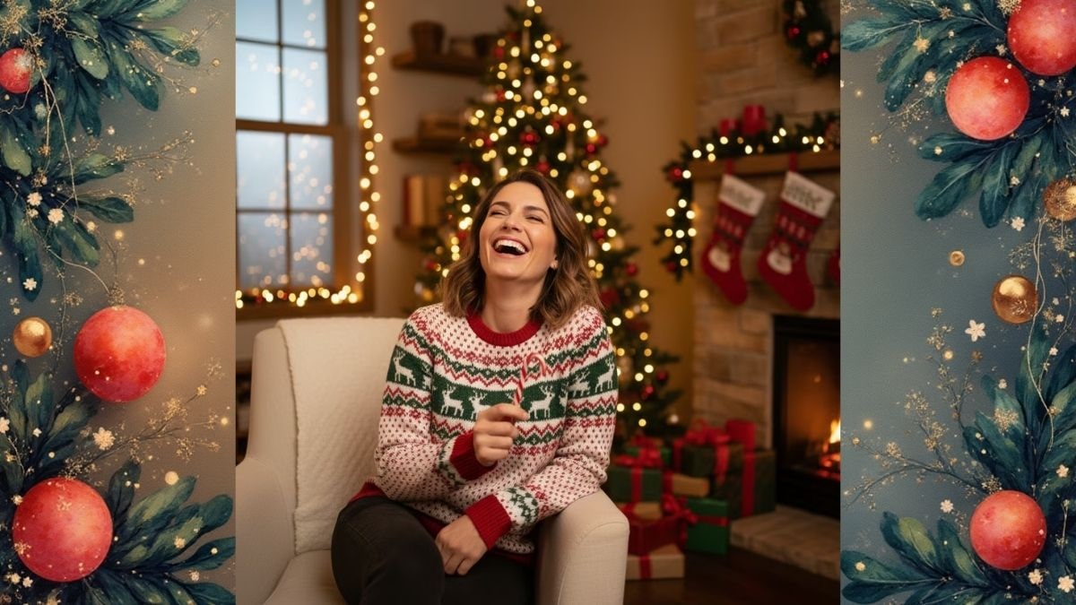 Prompt Tạo Ảnh AI Nữ Mặc Áo Len Giáng Sinh Ấm Áp