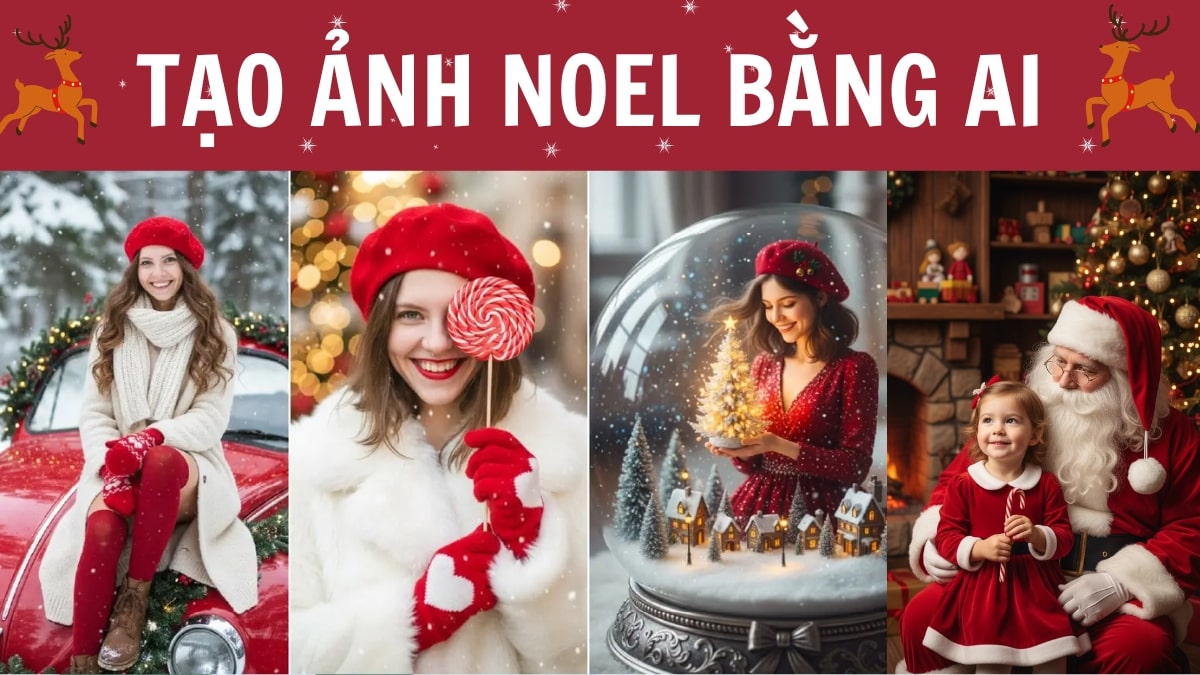 tạo ảnh noel bằng ai, cách tạo ảnh noel bằng ai, promt tạo ảnh noel bằng ai, tạo ảnh đẹp noel bằng ai, mẫu prompt tạo ảnh noel bằng ai