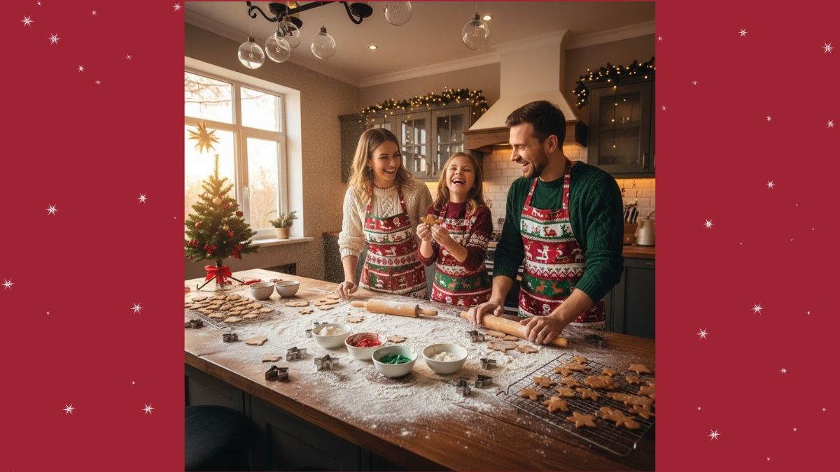 Prompt Tạo Ảnh Noel Bằng AI Cho Gia Đình Nướng Bánh Giáng Sinh Cùng Nhau