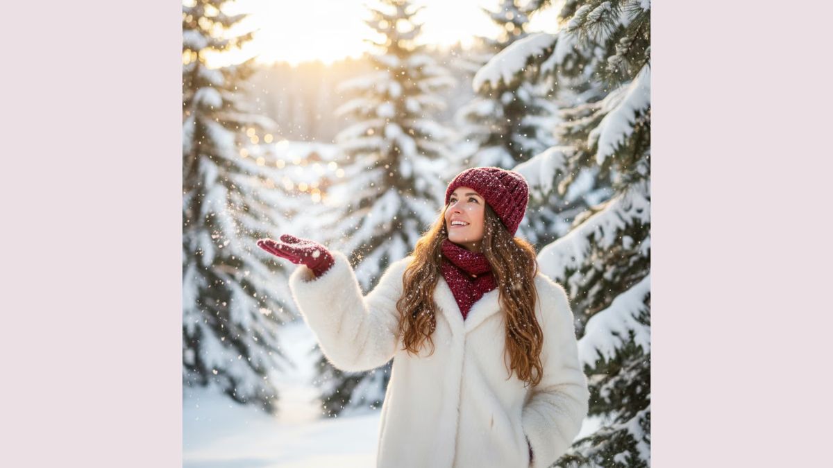 Prompt Tạo Ảnh Chân Dung Ngoài Trời Mùa Tuyết Giáng Sinh