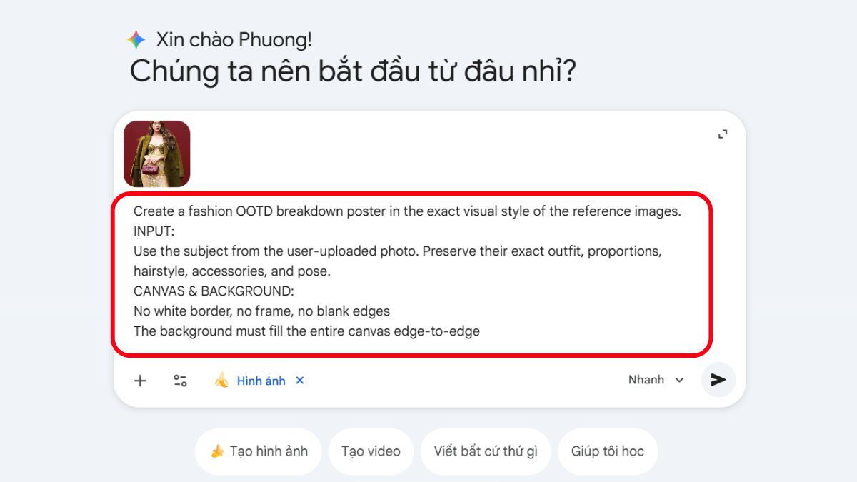 Cách Tạo Ảnh Phân Tích Outfit Bằng AI Trên Máy Tính bước 3.1