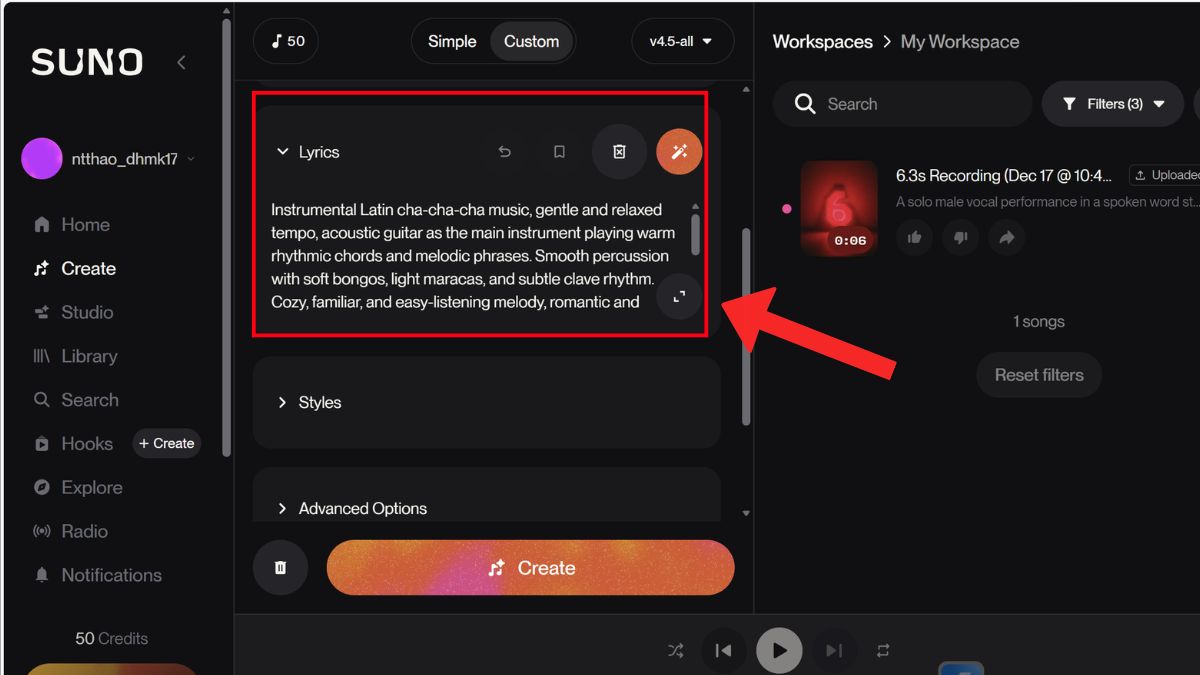 Hướng Dẫn Cách Tạo Beat Karaoke- Tạo Nhạc Không Lời Bằng AI- Phần 1 phương pháp 2 bước 2
