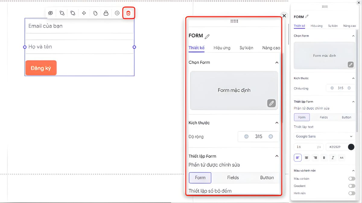 Hướng Dẫn Cách Tạo Form Trong Ladipage bước 3