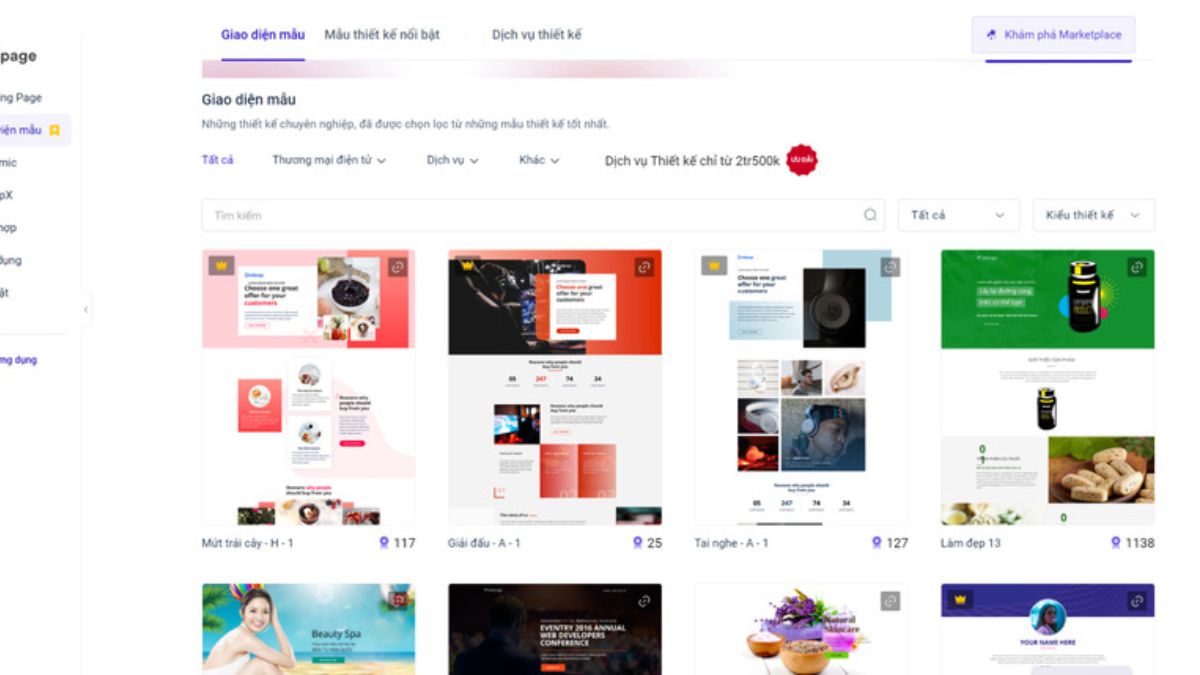 Hướng Dẫn Cách Tạo Ladipage Miễn Phí bước 2