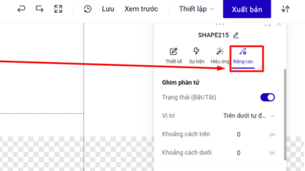 Hướng Dẫn Thiết Kế Menu Trong Ladipage Với Menu Popup Trên Mobile bước 5.1
