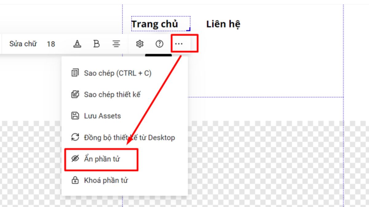 Hướng Dẫn Thiết Kế Menu Trong Ladipage Với Menu Popup Trên Mobile bước 5.2