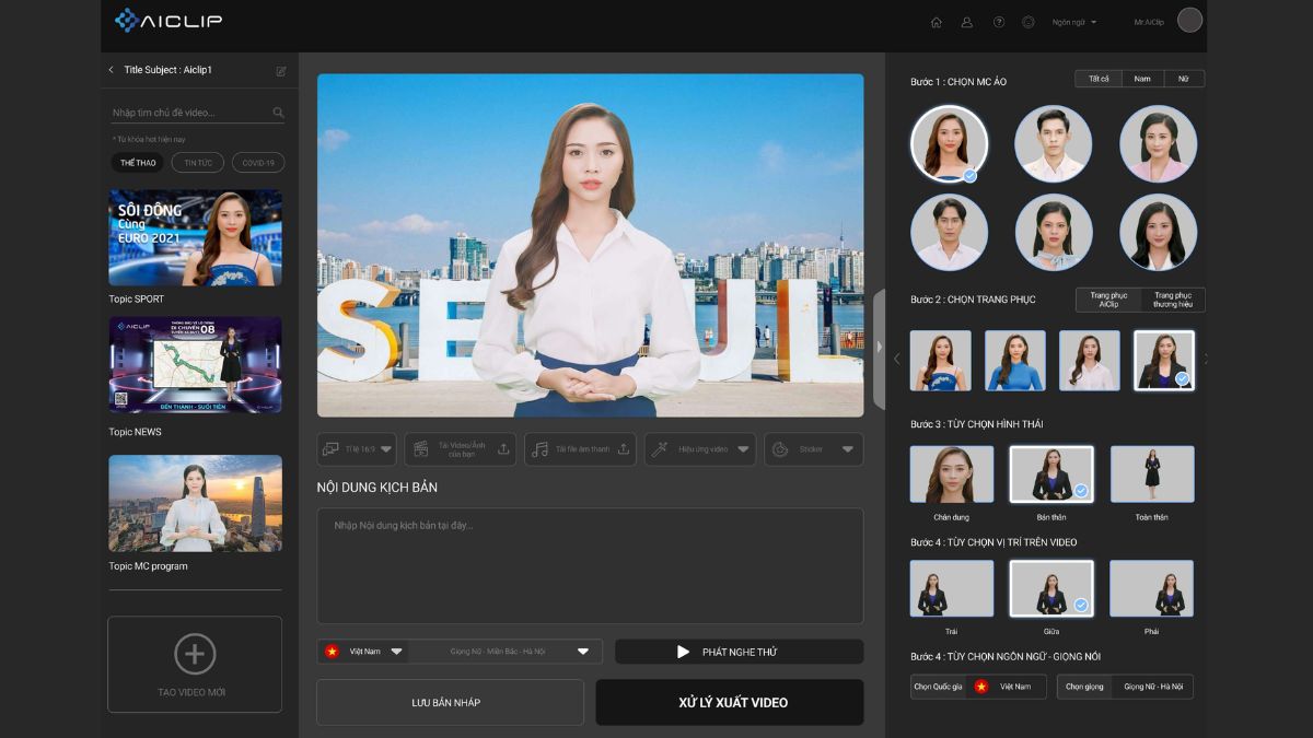 Công cụ tạo video AI miễn phí- AiClip