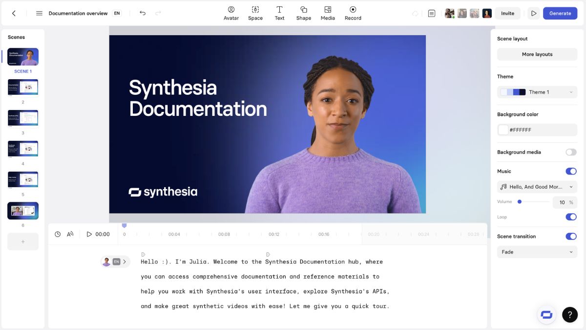 Công cụ tạo video AI miễn phí- Synthesia