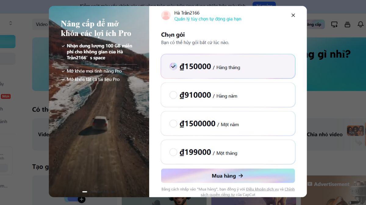 Công cụ tạo video AI miễn phí- Chi phí CapCut