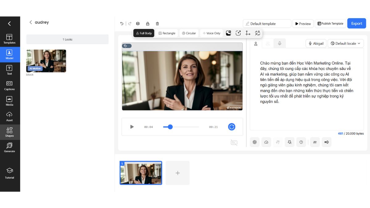 Công cụ tạo video AI tiếng Việt- Cách sử dụng DeepBrain