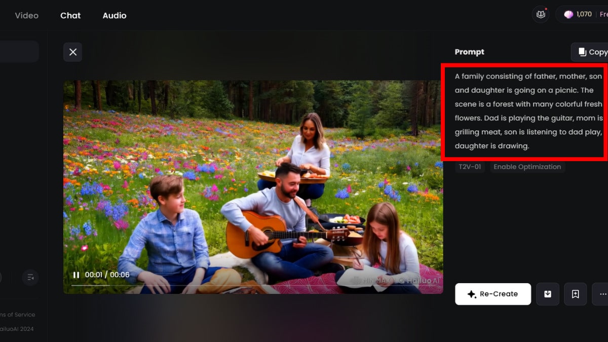 Công cụ tạo video AI từ văn bản miễn phí- Hướng dẫn sử dụng Hailuo