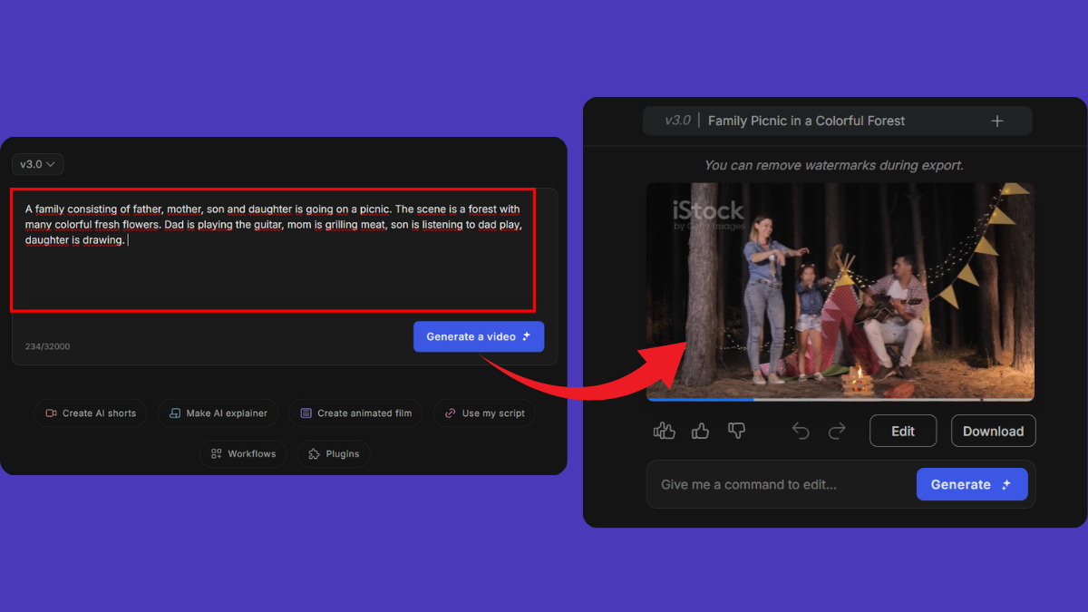 Công cụ tạo video AI từ văn bản miễn phí- Hướng dẫn sử dụng Invideo