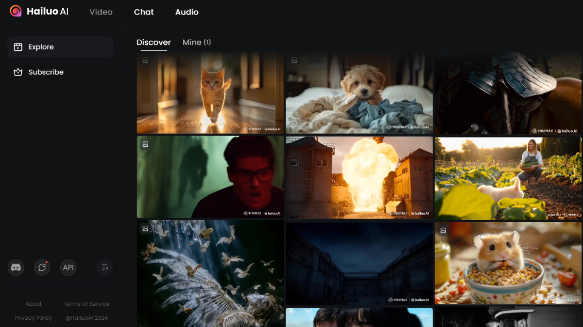 Công cụ tạo video AI từ văn bản miễn phí- Hailuo