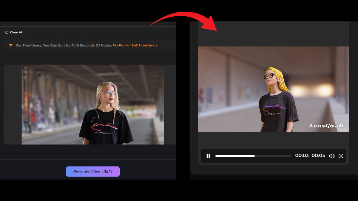 Công cụ tạo video AI từ video có sẵn- Hướng dẫn sử dụng Lensgo 
