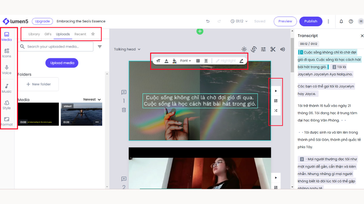 Công cụ tạo video AI từ video có sẵn miễn phí- Lumen5