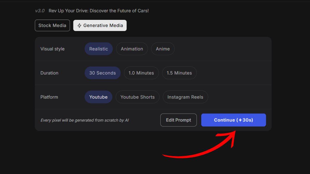 Invideo AI tạo video intro bằng AI bước 3