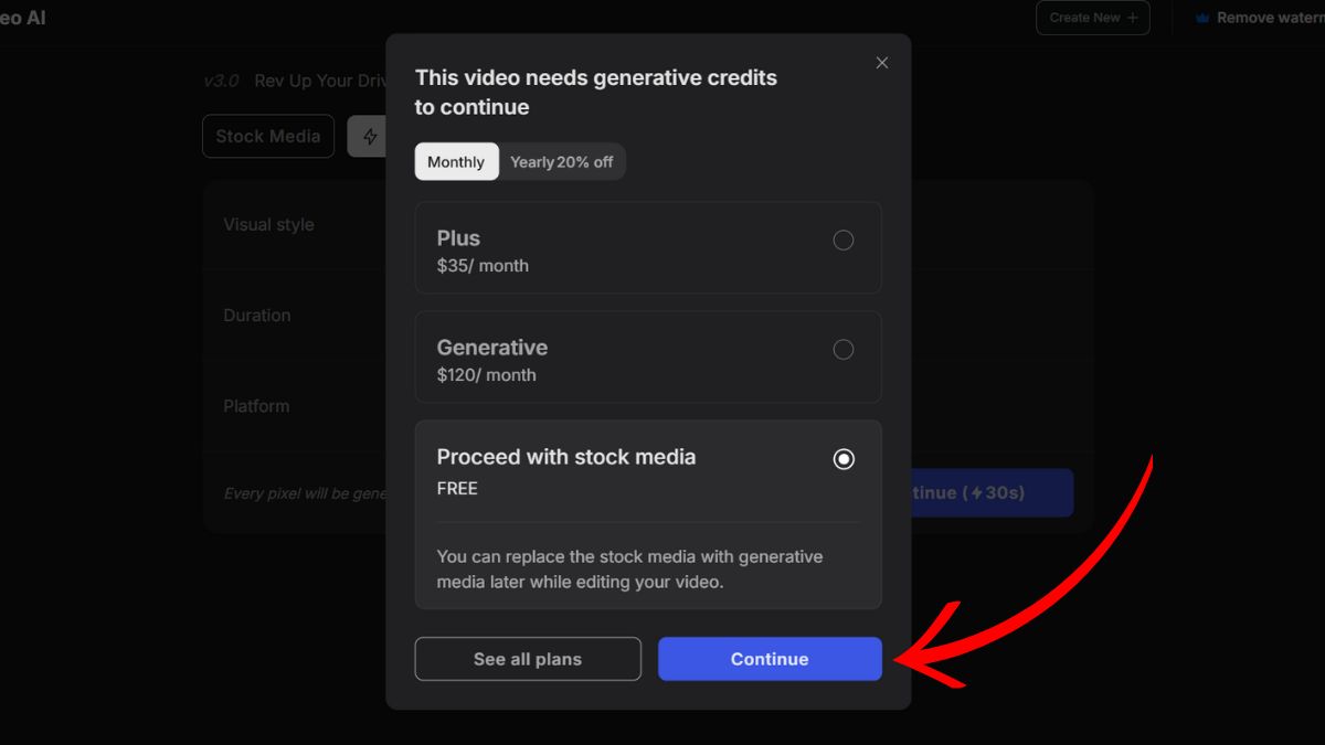 Invideo AI tạo video intro bằng AI bước 4