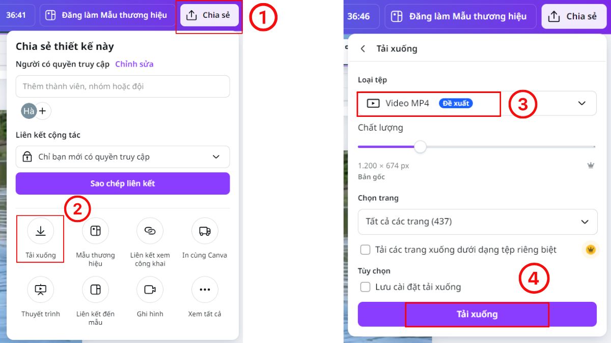 Canva tạo video intro bằng AI bước 5