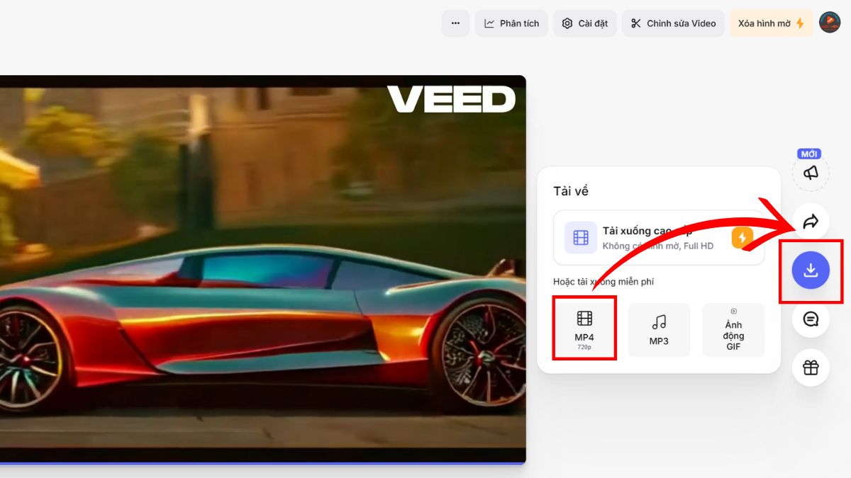 Hướng dẫn cách tạo video intro bằng Veed bước 6.3