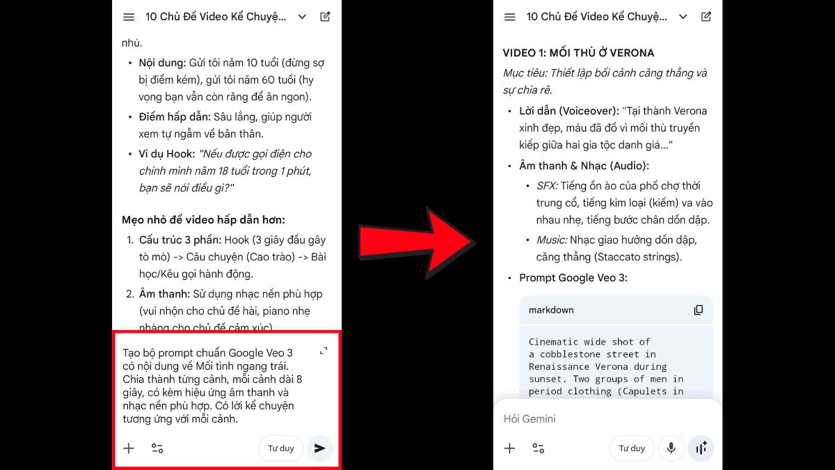 Cách Tạo Video Kể Chuyện Bằng AI Trên Điện Thoại Bước 2