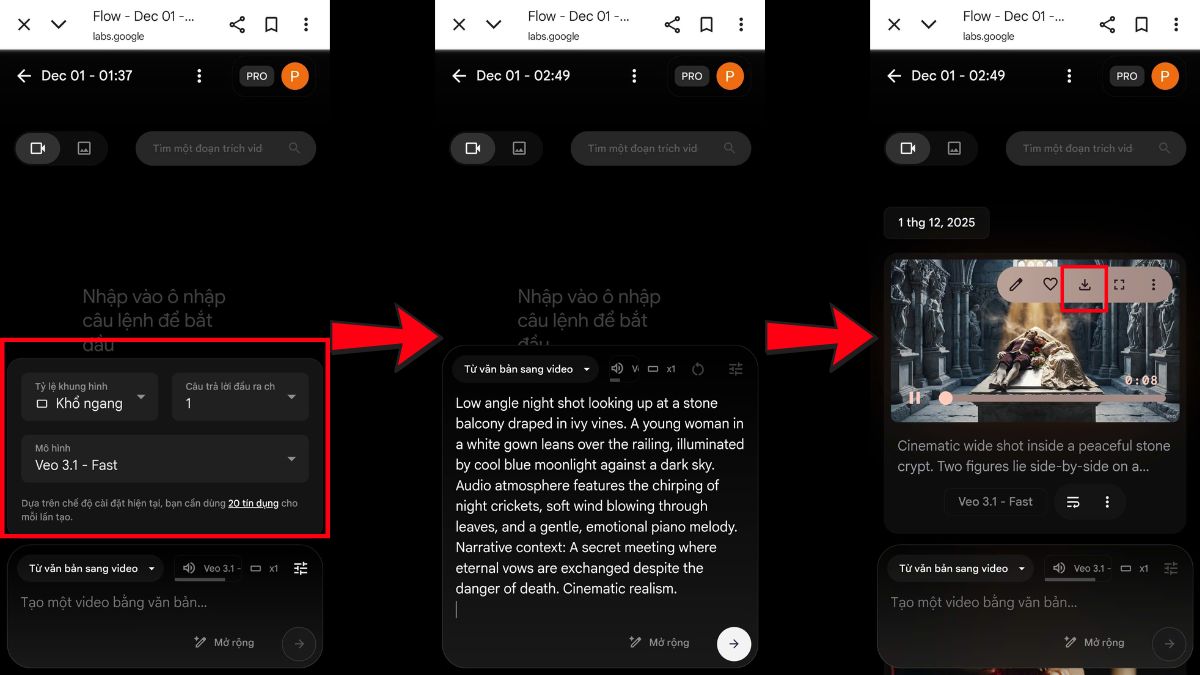 Cách Tạo Video Kể Chuyện Bằng AI Trên Điện Thoại Bước 3.2