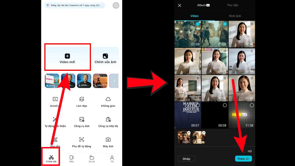 Cách Tạo Video Kể Chuyện Bằng AI Trên Điện Thoại Bước 5.1