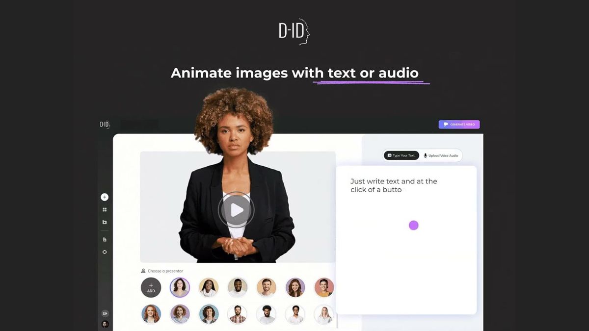 Cách làm video AI nói miễn phí với D-ID