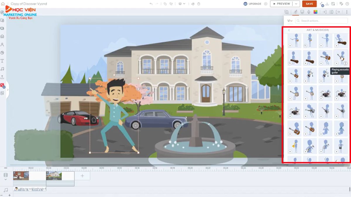 Cách làm video AI nói miễn phí với Vyond- Cách sử dụng bước 4