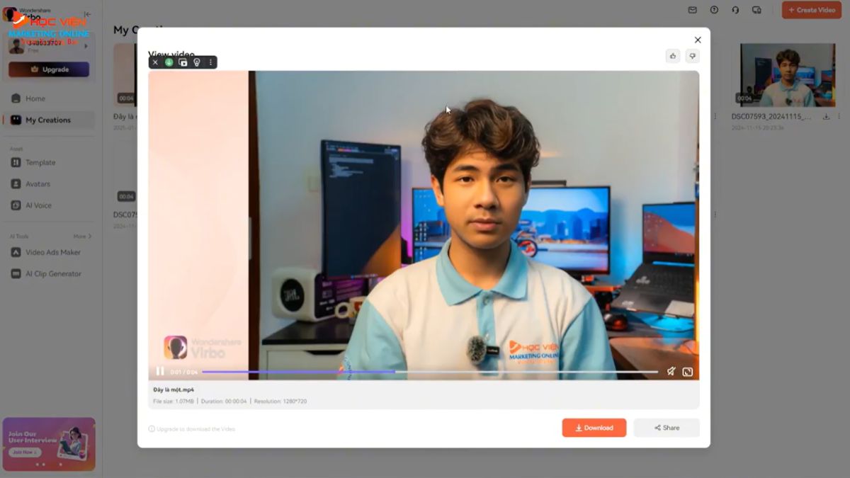 Cách làm video AI nói miễn phí với Virbo AI- Cách sử dụng
