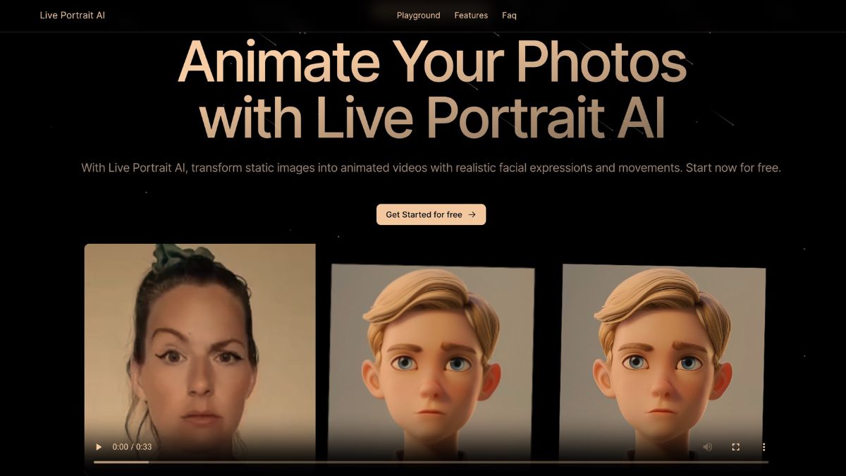 Cách làm video AI nói miễn phí với Live Potrait AI