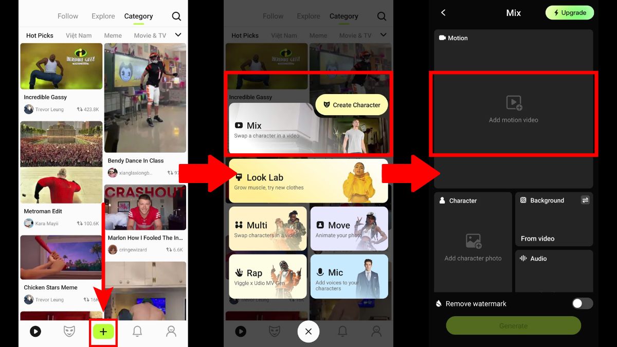 Cách Tạo Video Nhảy Bằng AI Trên Điện Thoại Với Viggle bước 3